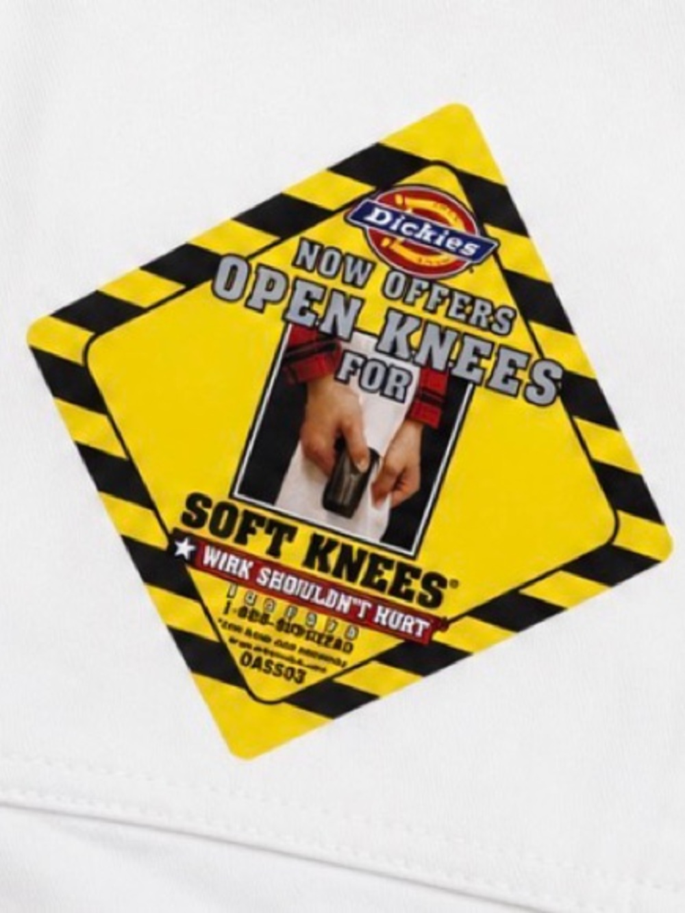 NWT Dickies White Double Knee Utility Pants Relaxed Fit 30x30 Workwear - Picture 4 of 5